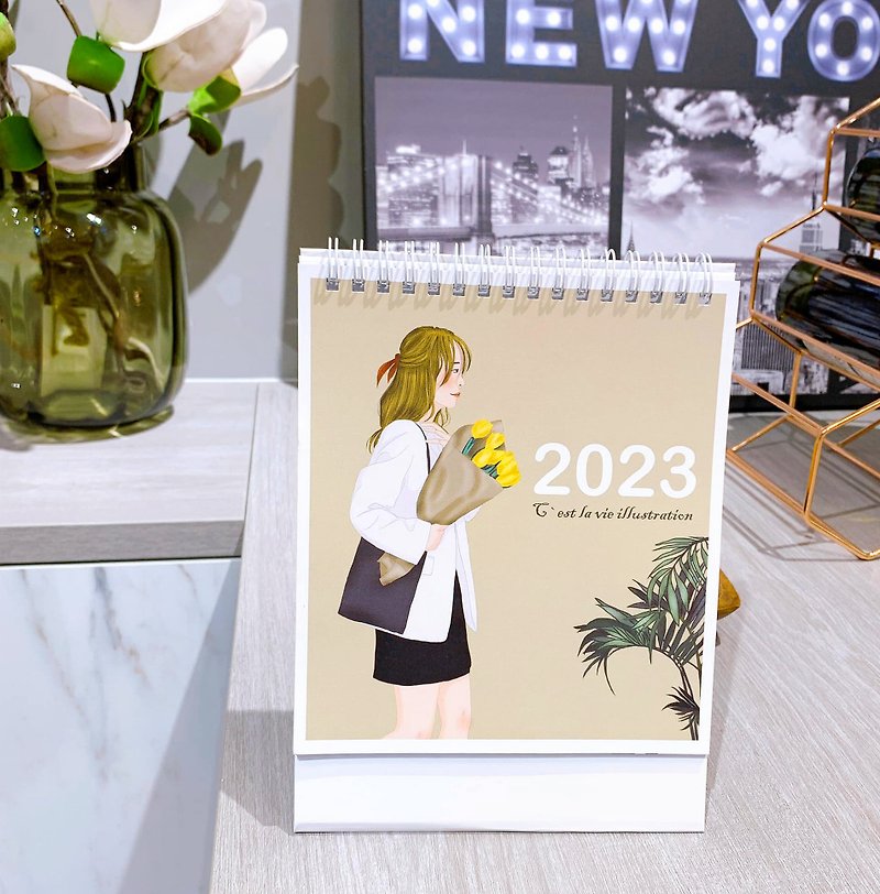 紙 年曆/桌曆 - 2023桌曆 女孩插畫桌曆