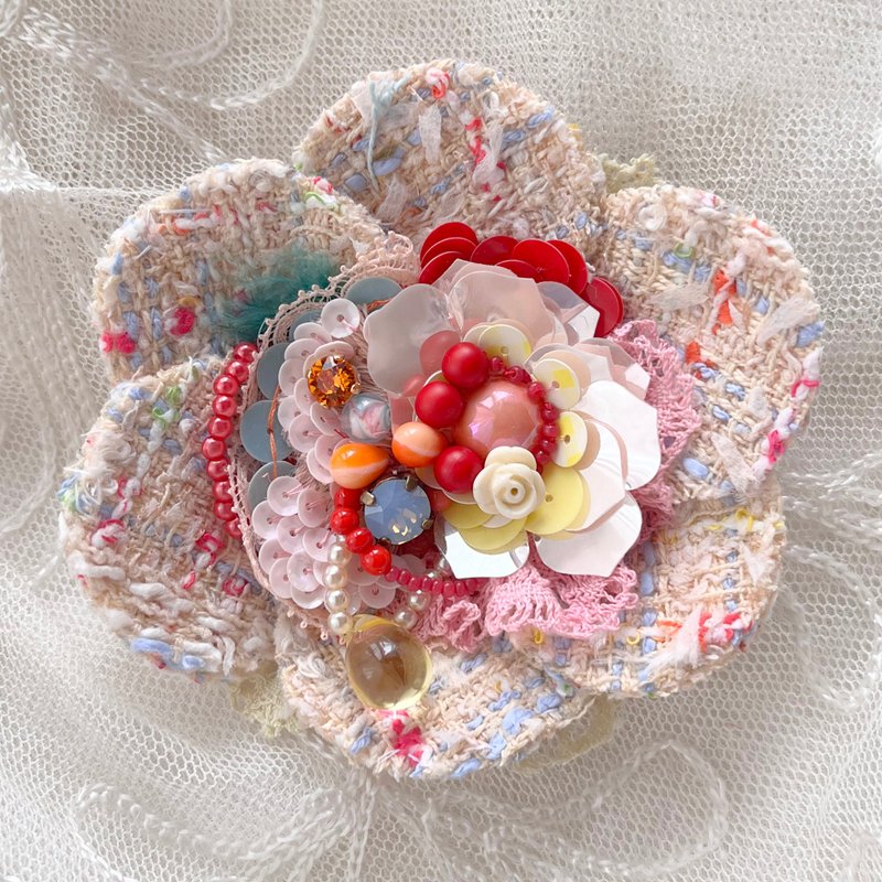 Corsage Brooch No.68　Handmade Accessory - Corsages - Cotton & Hemp 