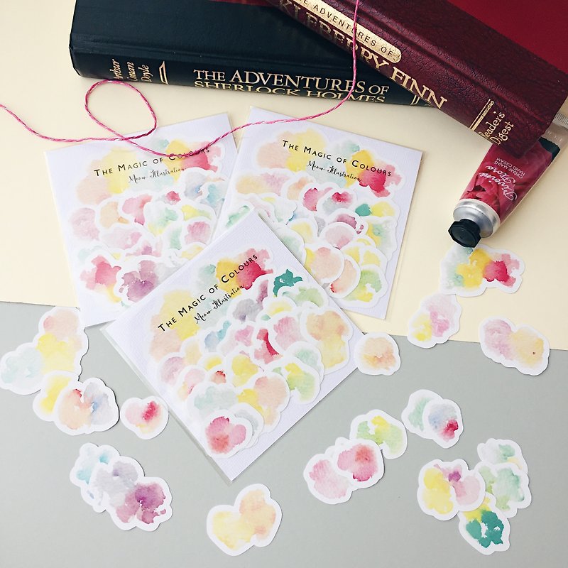 Watercolour Mark Planner Stickers - Watermark - The Magic of Colours (WT-020) - Stickers - Paper Multicolor