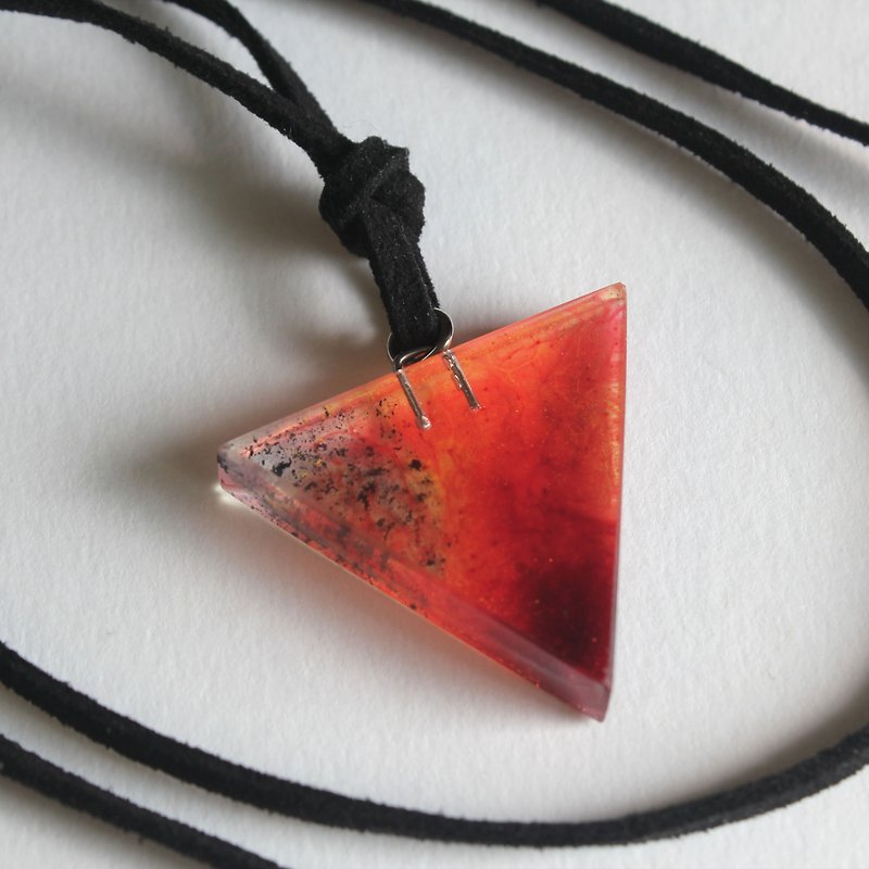 Resin Necklace / Red Alert - Necklaces - Plastic Red