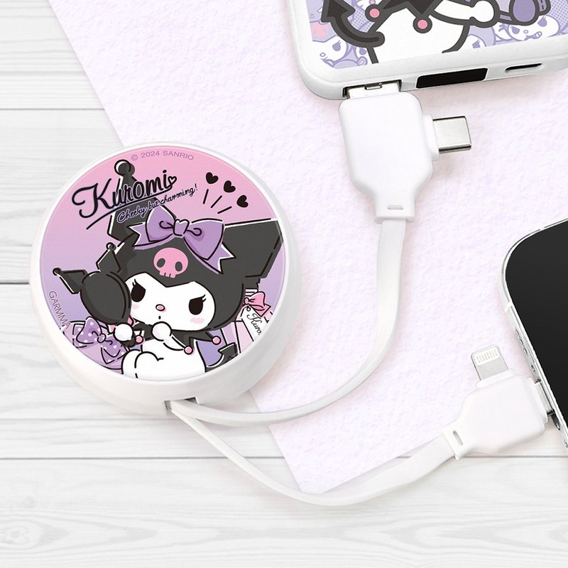 GARMMA Sanrio family PD fast charging all-in-one retractable charging cable - ที่ชาร์จ - โลหะ สึชมพู