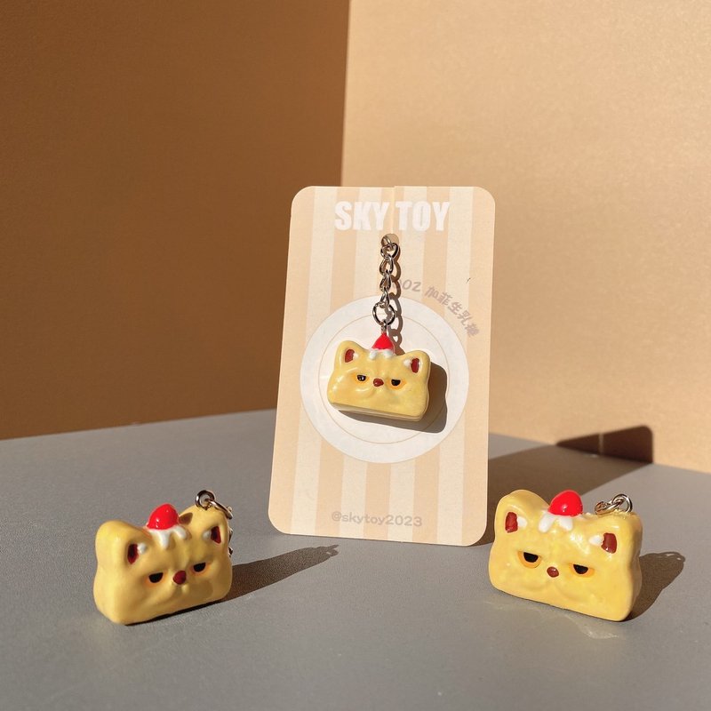 Garfield Raw Milk Roll Mini Doll Charm Resin Doll Handmade Doll Gift - Stuffed Dolls & Figurines - Resin 