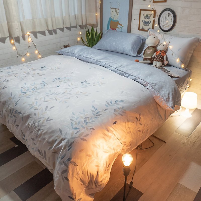 Xinyu 100％テンセル薄型ベッドカバーデュアルユースキルトセット。ベッドの高さ35 cm、台湾製[追加セット制限] - 寝具 - その他の素材 ブルー