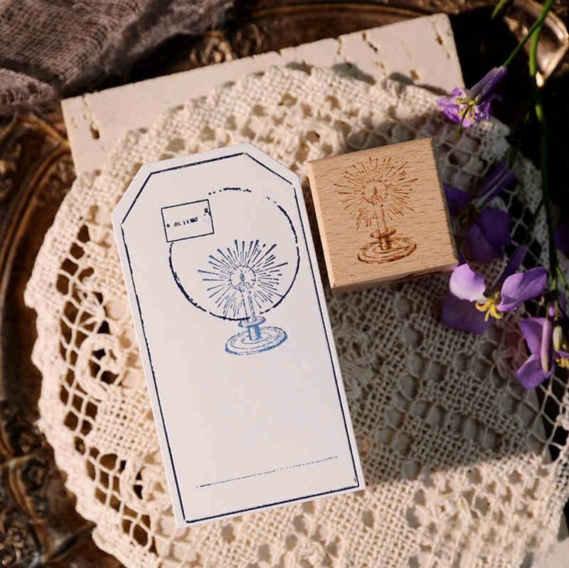 Wisdom of the Light Retro Notebook Material Antique Fairy Tale Illustration Wood Stamp - Stamps & Stamp Pads - Wood 