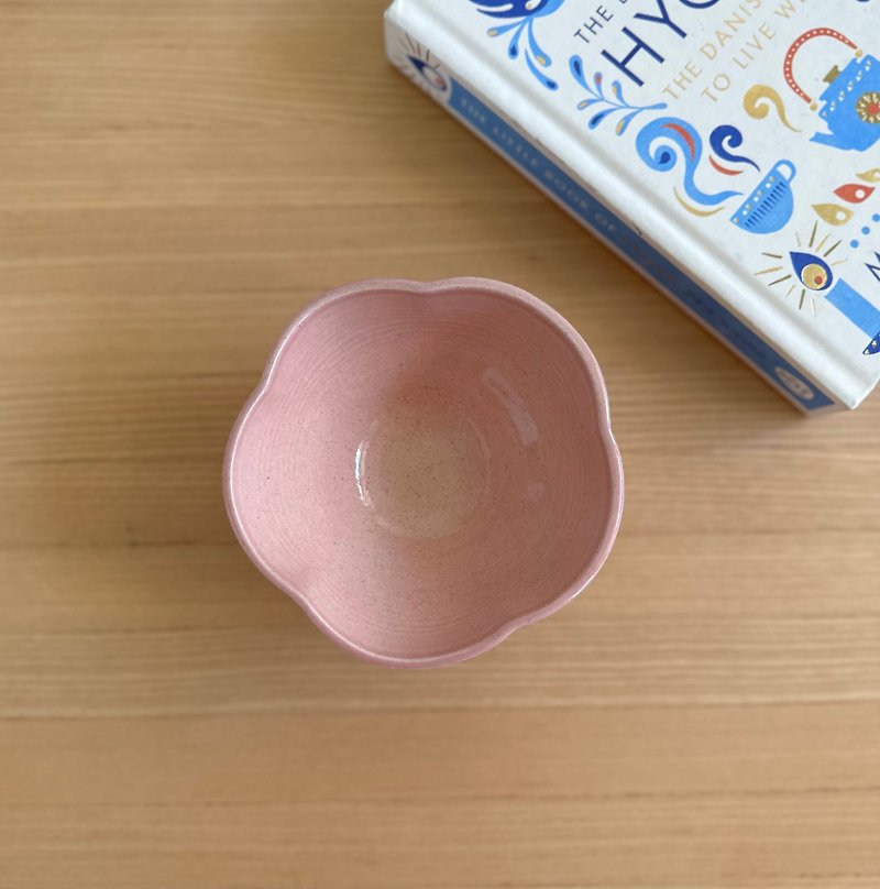 Handmade pink flower bowl - Pottery & Ceramics - Pottery Pink