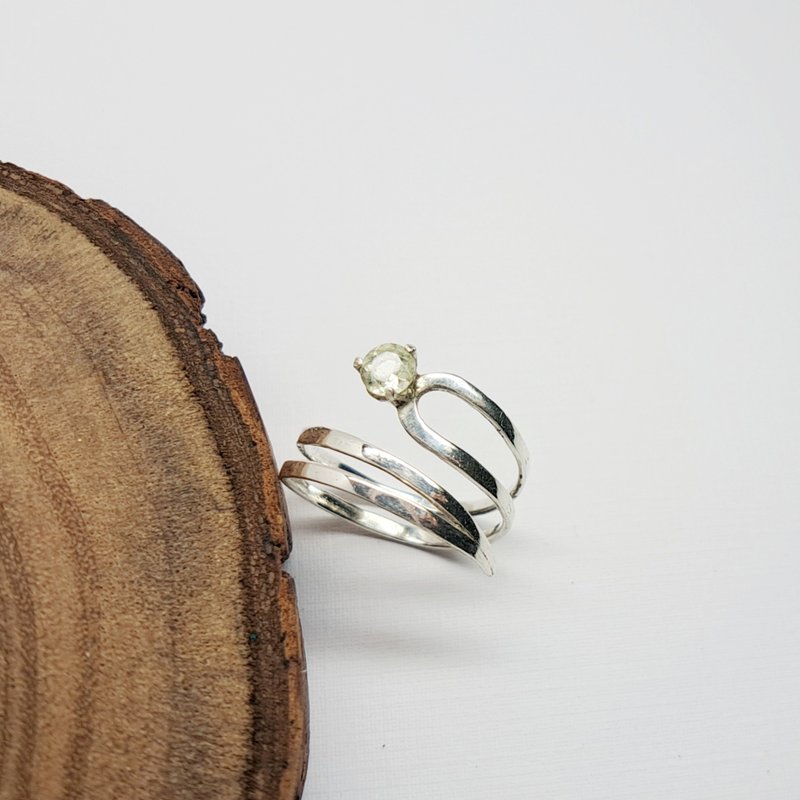 Shiqing Metalworking | Shooting Star | Lemon Crystal Silver - General Rings - Sterling Silver Silver