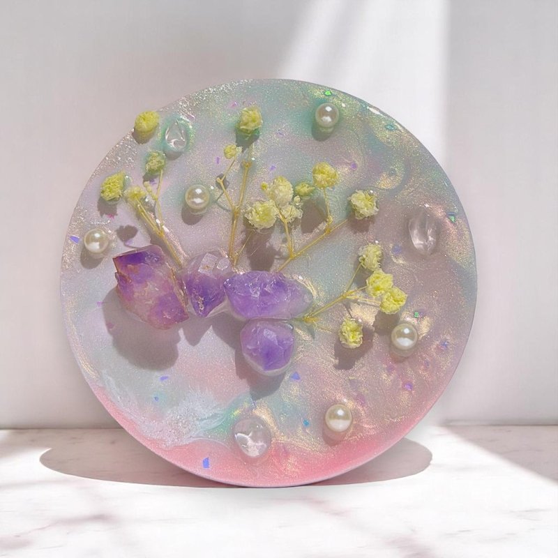 限量 光之花園 水晶花植能量晶盤 招桃花水晶 - 擺飾/家飾品 - 水晶 粉紅色