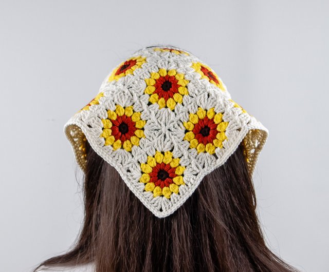 granny square head scarf