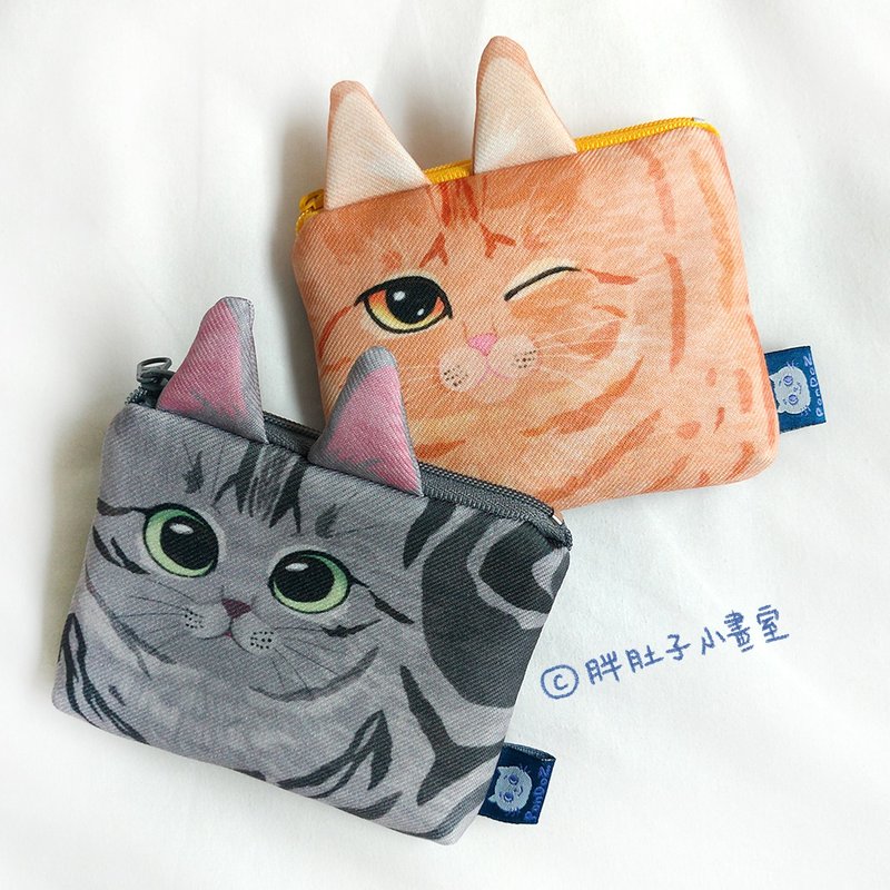 cat shape coin purse - กระเป๋าสตางค์ - ไฟเบอร์อื่นๆ หลากหลายสี