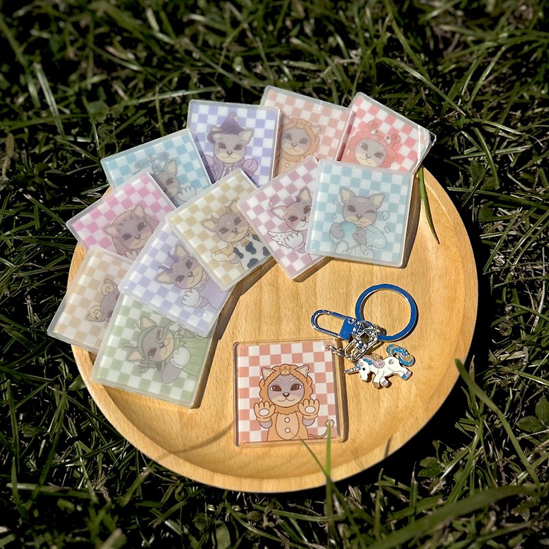 12 constellation keychain Kaibo Junkaimijiang cultural and creative keychain handmade accessories jewelry key bag - Keychains - Acrylic 