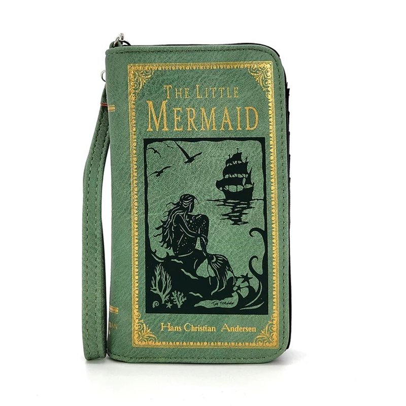 The Little Mermaid Book Wallet in Vinyl - กระเป๋าสตางค์ - หนังเทียม สีเขียว