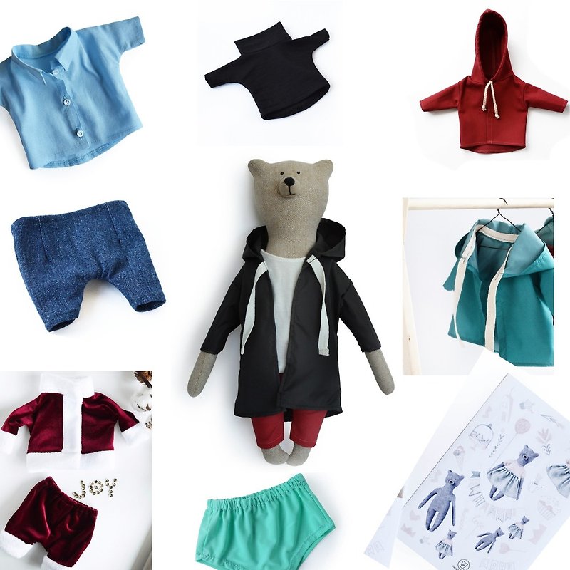 PK bears I Sherlock bear - Stuffed Dolls & Figurines - Polyester Blue