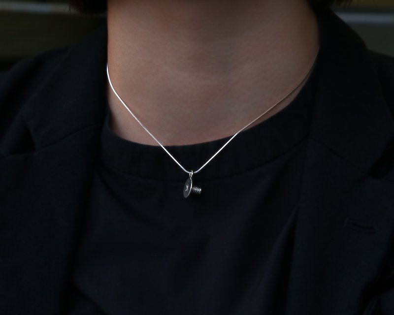 ESSENTIAL-SCREW NECKLACE - Necklaces - Sterling Silver Silver