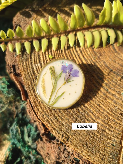 押し花ブローチ - ショップ April jewelry ピンバッジ・ピンズ