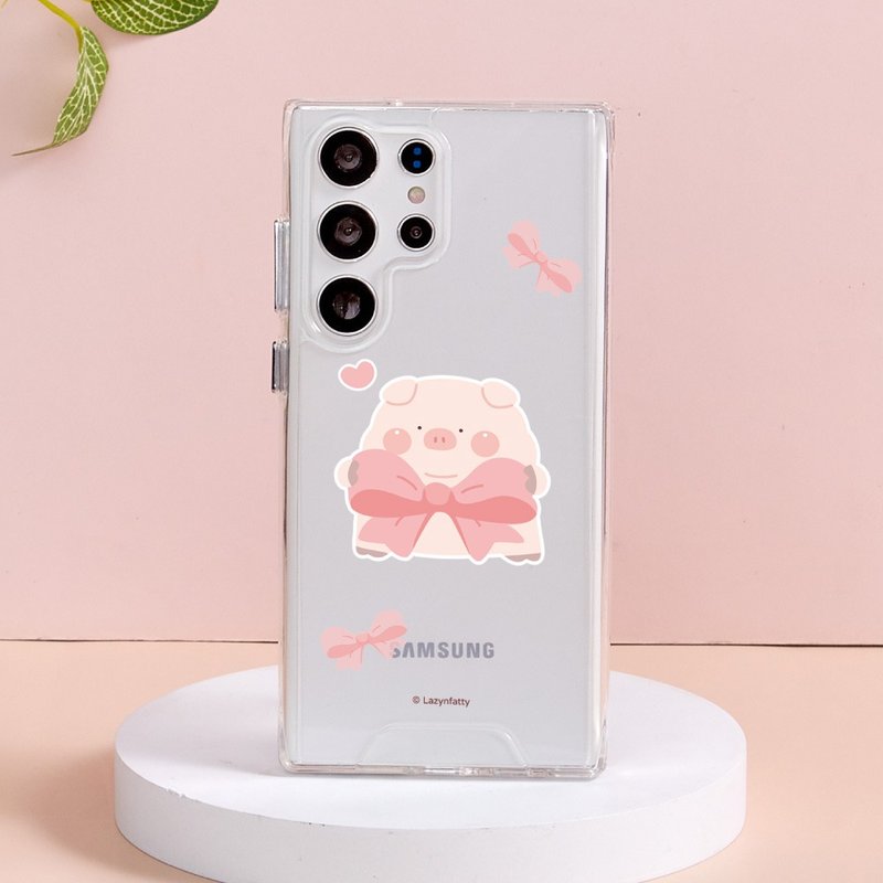 Fat, cute and cute bow-knot , fall-proof and transparent SAMSUNG mobile phone case - Phone Cases - Plastic Multicolor