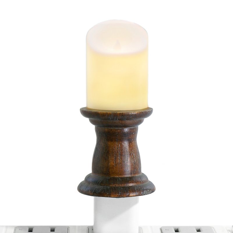 Vacii DeLight Retro Candlelight USB Situational Light/Night Light/Bedside Light - โคมไฟ - ซิลิคอน ขาว