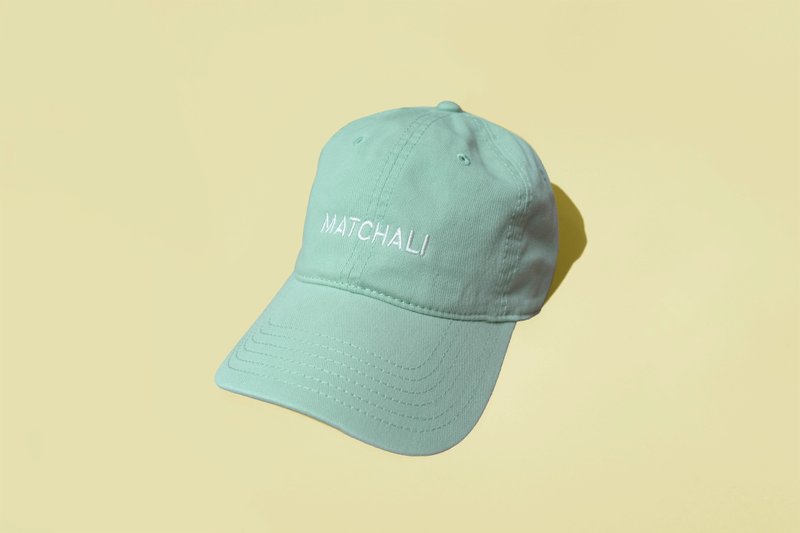 Matchali Embroidered Cap - หมวก - ผ้าฝ้าย/ผ้าลินิน สีเขียว