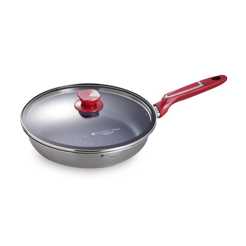 [US VitaCraft only pot] moco multi-layer steel non-stick pan 22cm (with glass cover) - Pots & Pans - Stainless Steel Red