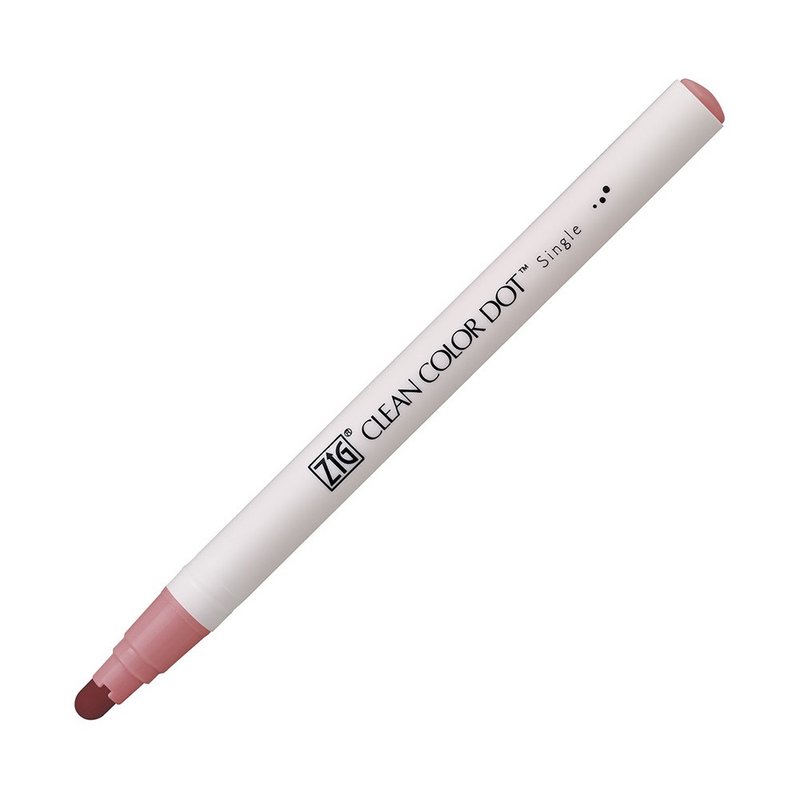 【Kuretake 日本吳竹】ZIG Clean Color Dot 單頭點點筆 乾燥玫瑰 - 其他書寫用具 - 其他材質 粉紅色