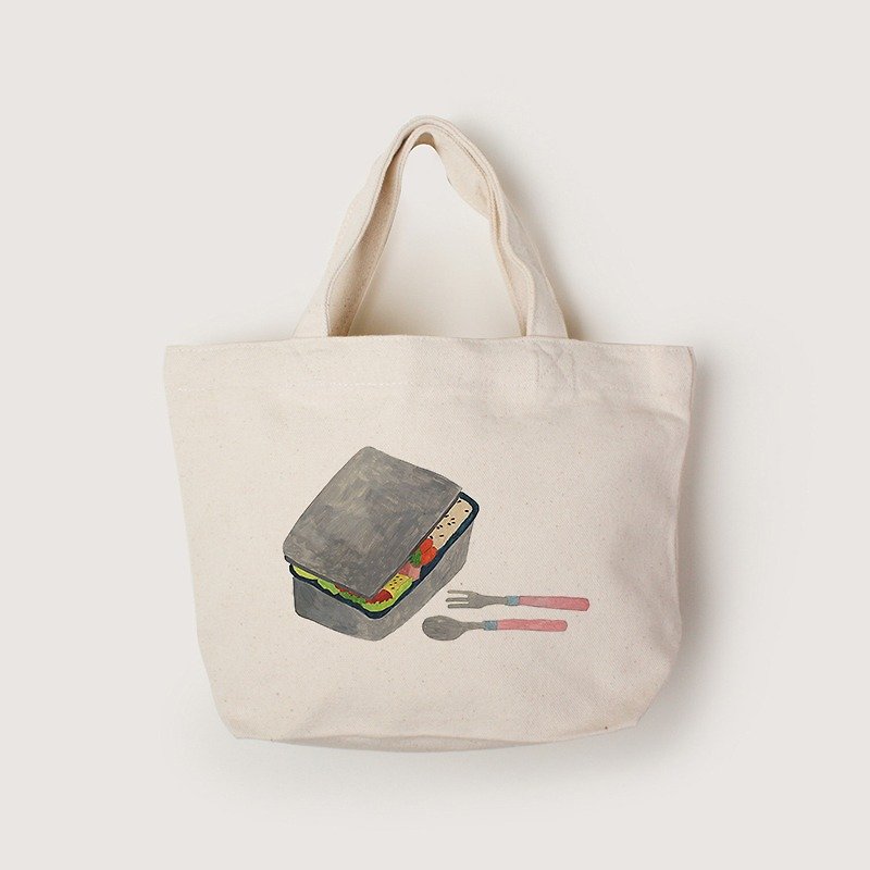 Lunch bag - Lunch box NO.4 - กระเป๋าถือ - ผ้าฝ้าย/ผ้าลินิน 