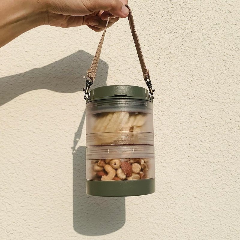 旅行野餐首選/ iO 轉轉杯配件/ 可移動式隔層模組 薄霧透明 - 便當盒/食物袋 - 環保材質 透明