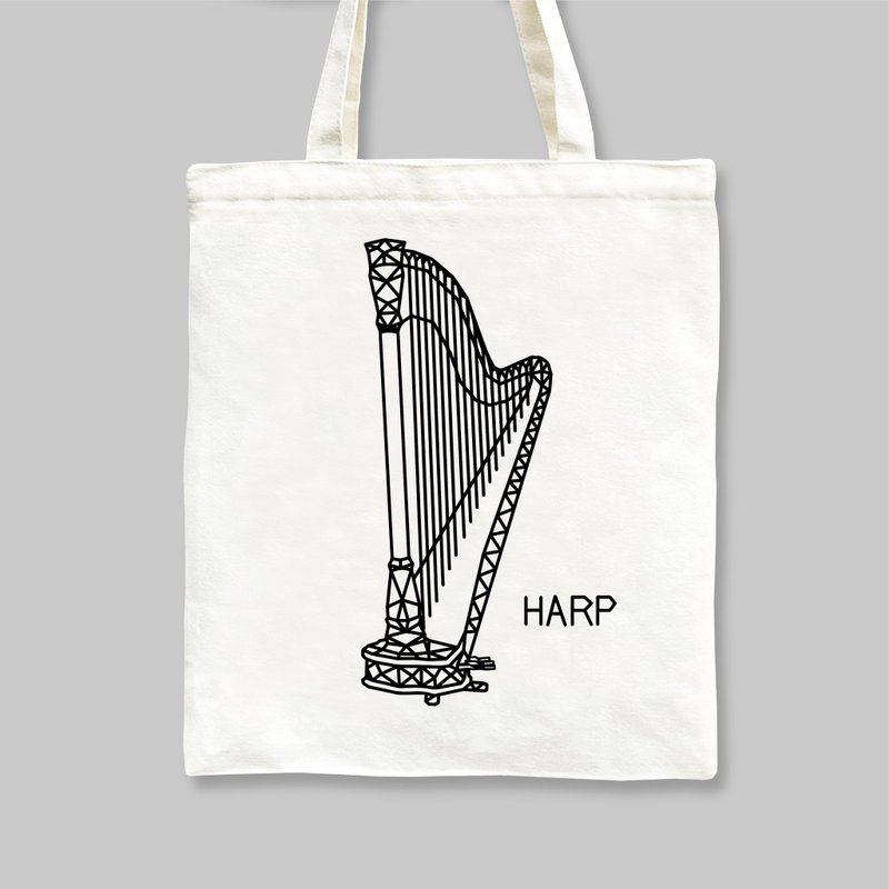 Instrument Bags- harp - Handbags & Totes - Cotton & Hemp Black