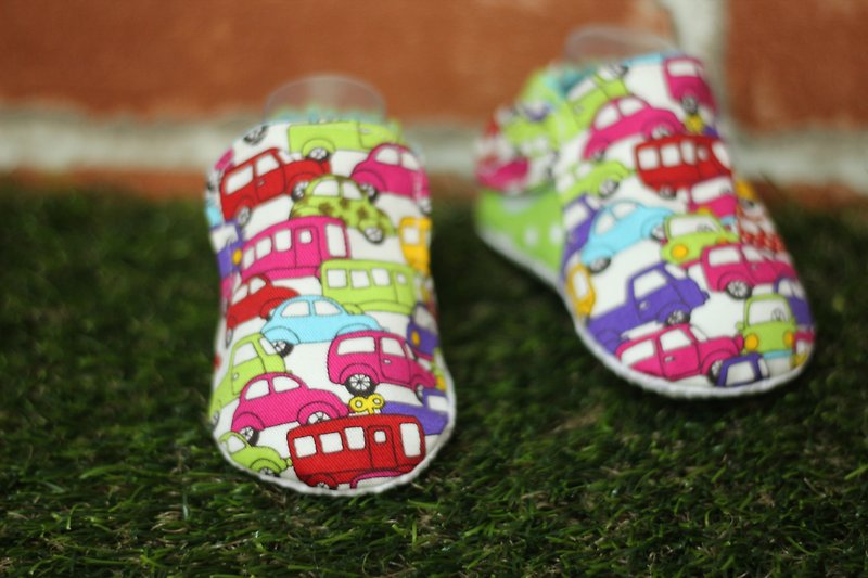 Colorful car learning shoes - Kids' Shoes - Cotton & Hemp Green