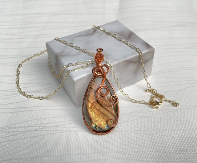 Wire Wrapping Tutorial- Sterling Silver Swirly Labradorite Pendant 