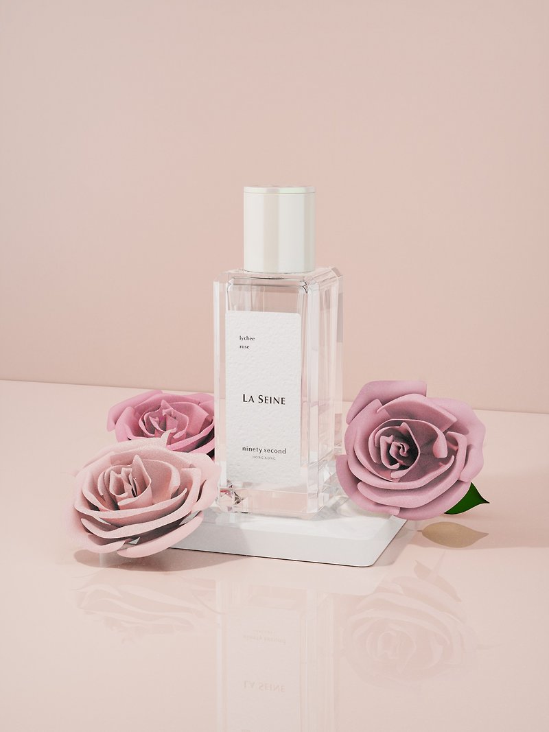 【Engraving Available】LA SEINE | Lychee & Rose Perfume | ninety second - Perfumes & Balms - Other Materials White