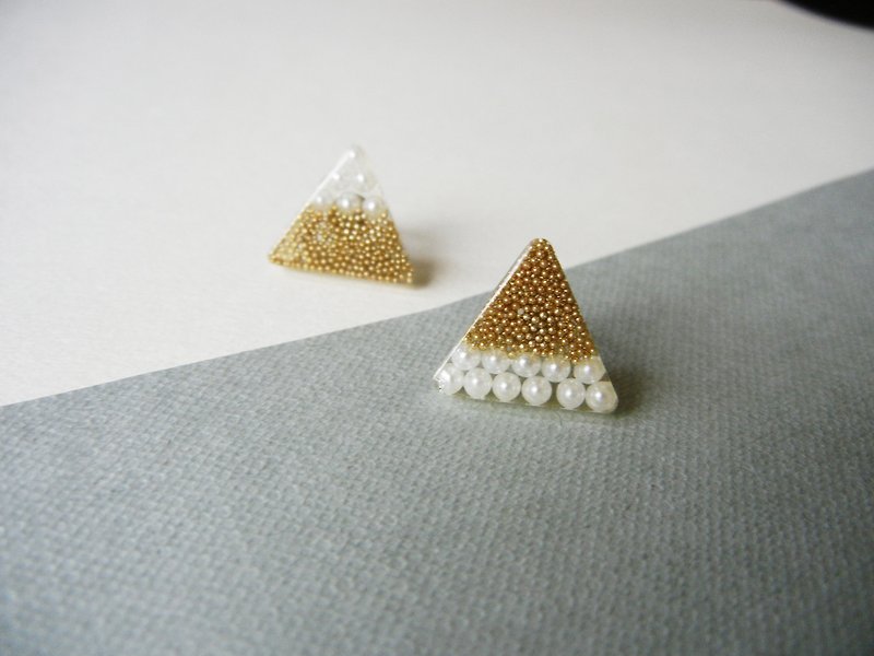 *coucoubird*Cohesion-Triangular Personality Earrings - Earrings & Clip-ons - Resin Gold