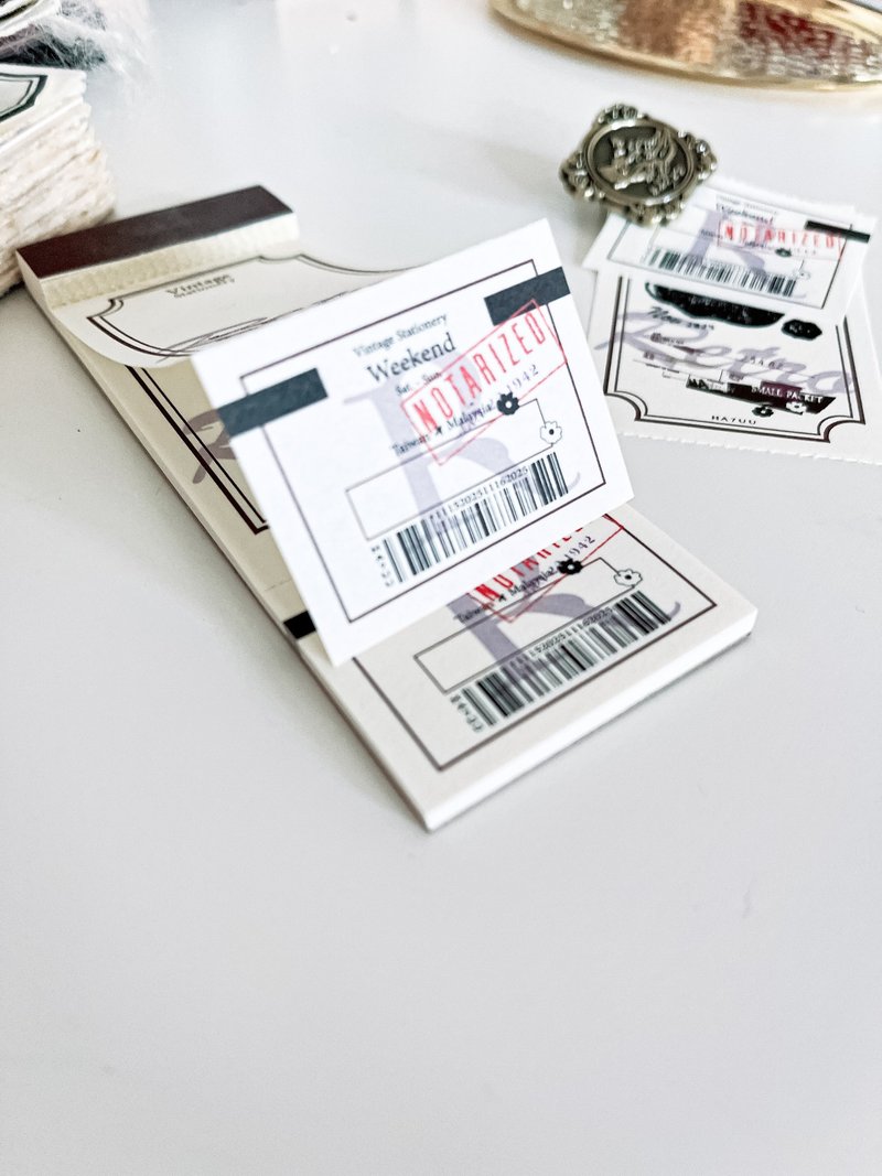 便簽本_復古票券 - 便條紙/便利貼 - 紙 白色