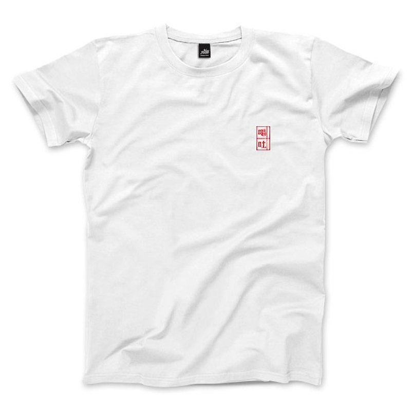 Small vomiting - red and white - Unisex T-Shirt - เสื้อยืดผู้ชาย - ผ้าฝ้าย/ผ้าลินิน 