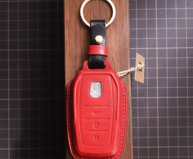 Crazy Craftsman] Fully handmade custom For Toyota Toyota car key case  Italian vegetable tanned leather - Shop crazysmith Keychains - Pinkoi