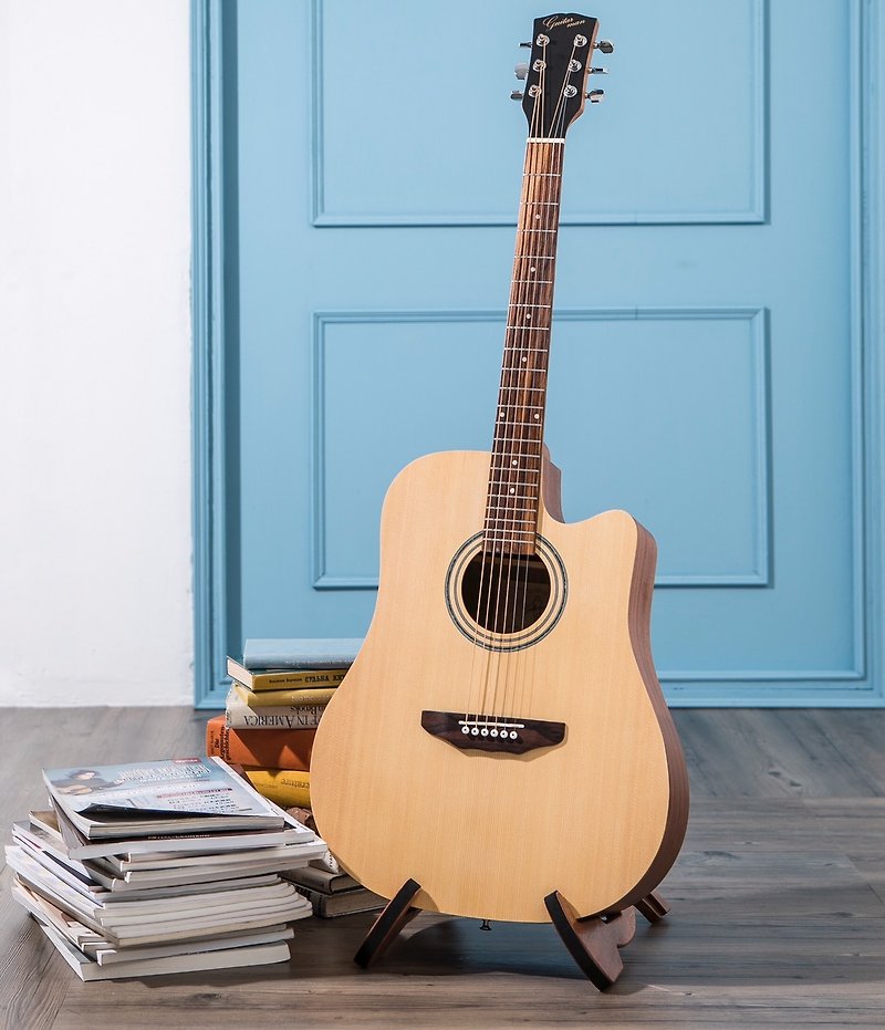 Taiwan original guitarman D-11A 41-inch spruce plywood handmade classic D barrel guitar - กีตาร์เครื่องดนตรี - ไม้ 