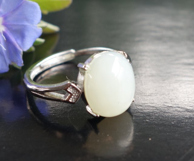 Wide deals jade ring