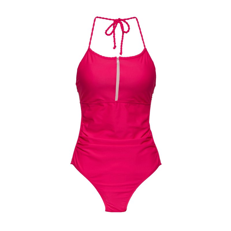 ANNABELLE High neck one piece women sculpture swimwear - Women's Swimwear - Polyester Red