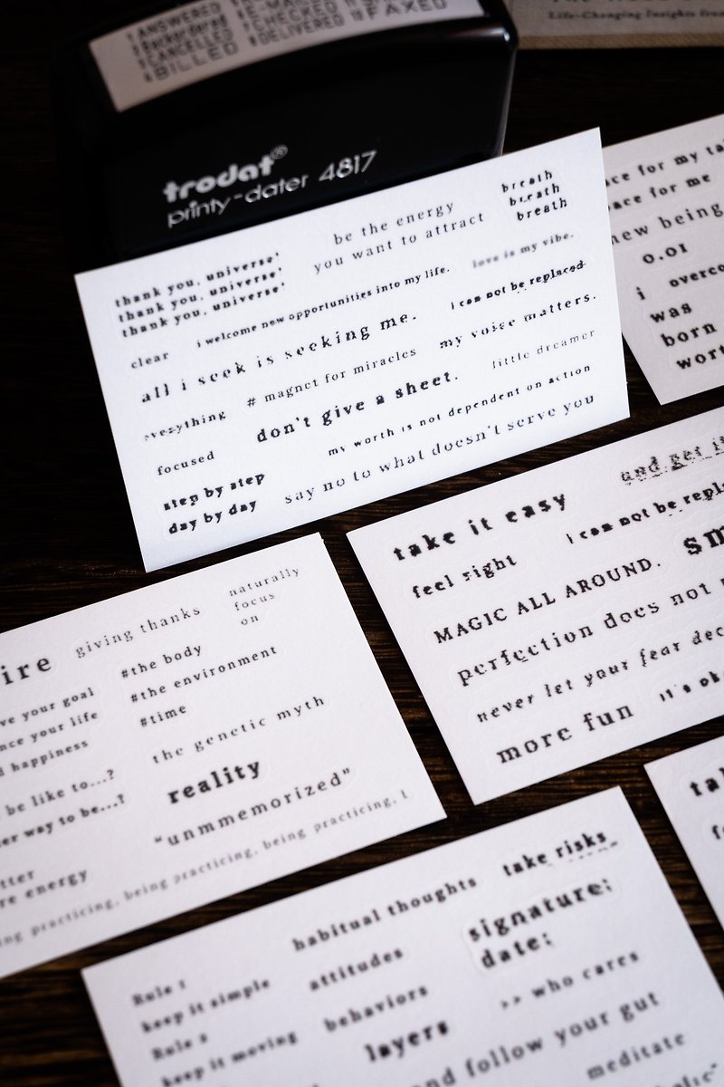 Cut type and paper sticker pack retro mechanical font Notes - สติกเกอร์ - กระดาษ 