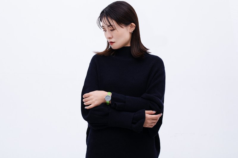 日本 YOT WATCH 32mm手錶 / 螢光黃綠 - 女錶 - 其他材質 多色