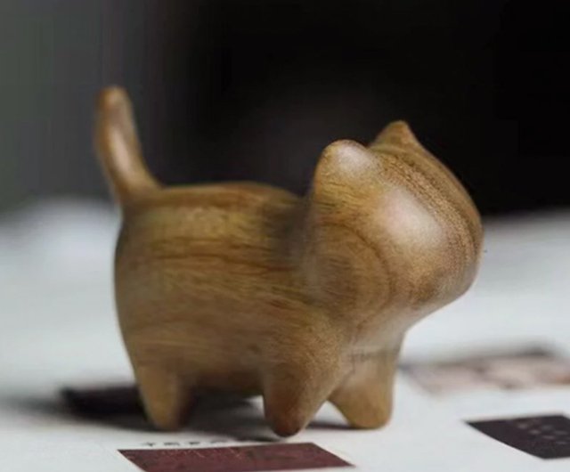 老舗職人 癒しの手作り 白檀 猫飾り オーナメント - ショップ addons