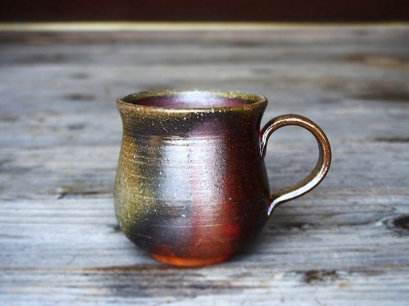 Bizen coffee cup (middle) c2 - 125 - แก้วมัค/แก้วกาแฟ - ดินเผา สีนำ้ตาล