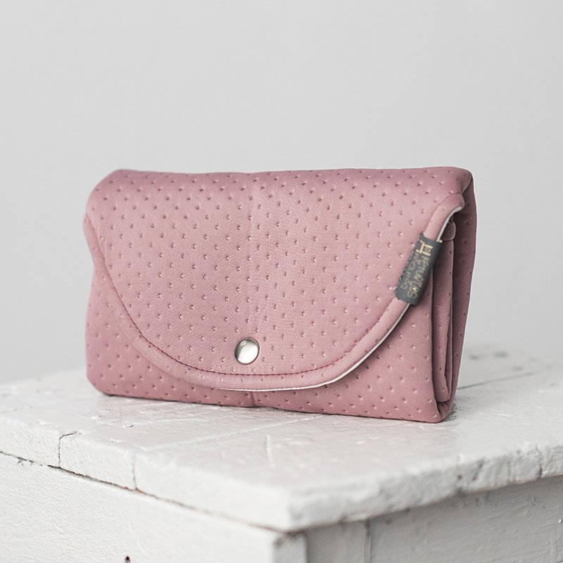 PINK Baby Diaper Changing Clutch Mat - Waterproof Neopren Newborn Changing Pad - 嬰兒床/床圍/寢具 - 其他材質 粉紅色