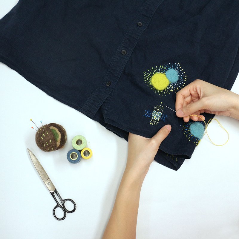 11.23【Playing with fiber】mending — darning aesthetics‧ clothing - Knitting / Felted Wool / Cloth - Wool 