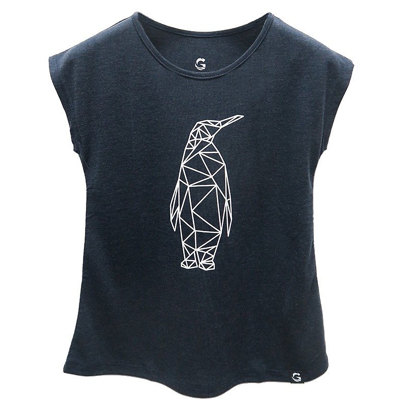 Other Materials Other Blue - é Grato Tencel coffee yarn moisture wicking short-sleeved T-shirt (Ocean World-Penguin) Girl Scout Blue