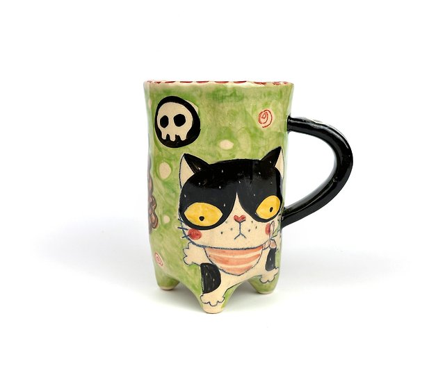 素敵な粘土の手作りカップ かわいい猫と海賊 0112-23 - ショップ Nice ...