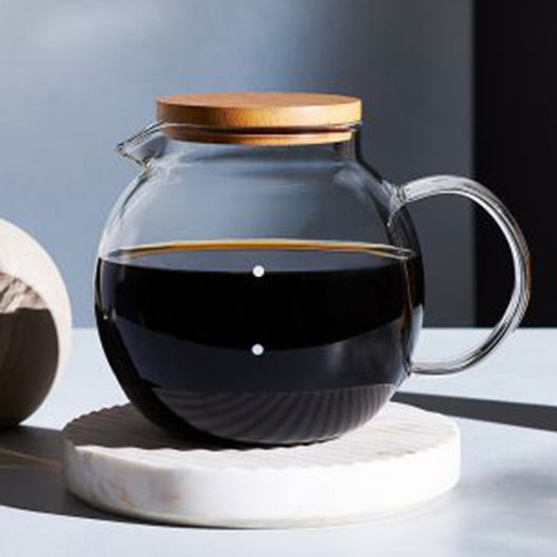 Cores Handmade Glass Jug | Brewing Jug - Coffee Pots & Accessories - Glass Transparent