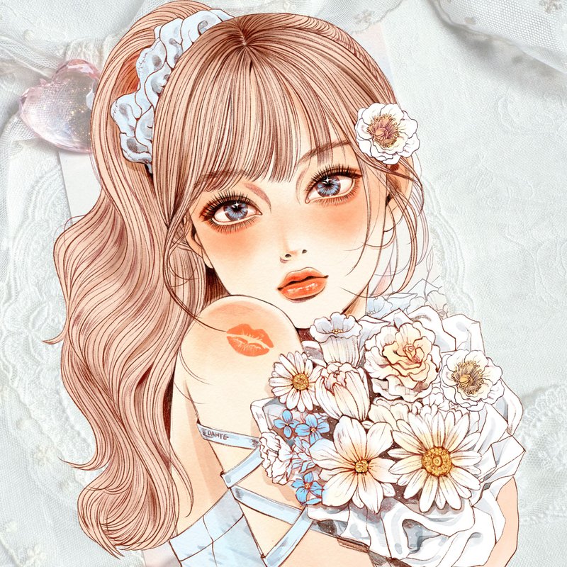 Flora sticker - 貼紙 - 紙 多色