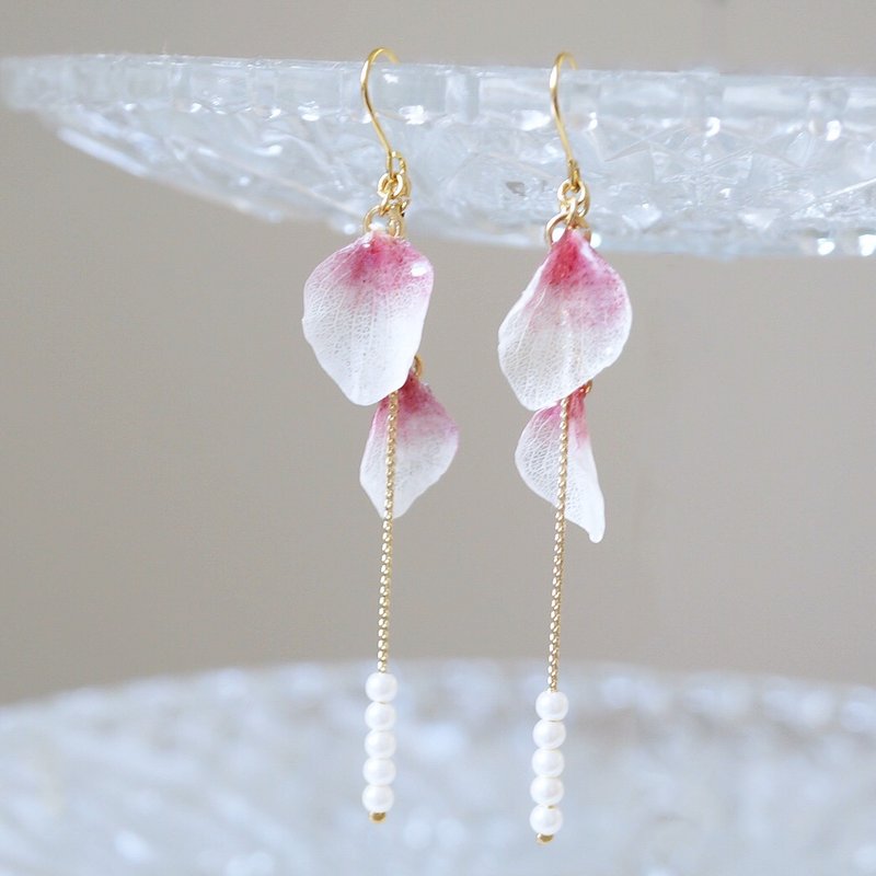 Shaking cherry jewelry earrings or Clip-On - ต่างหู - พืช/ดอกไม้ สึชมพู