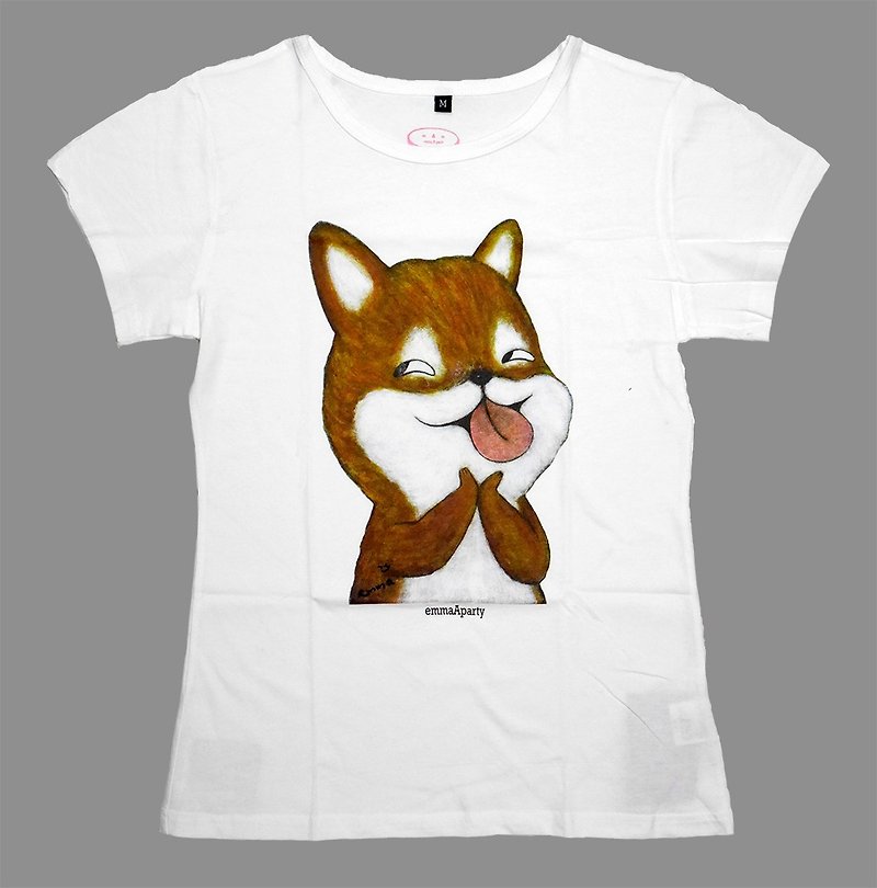 emmaAparty illustrator T: cute Shiba Inu - Unisex Hoodies & T-Shirts - Cotton & Hemp 