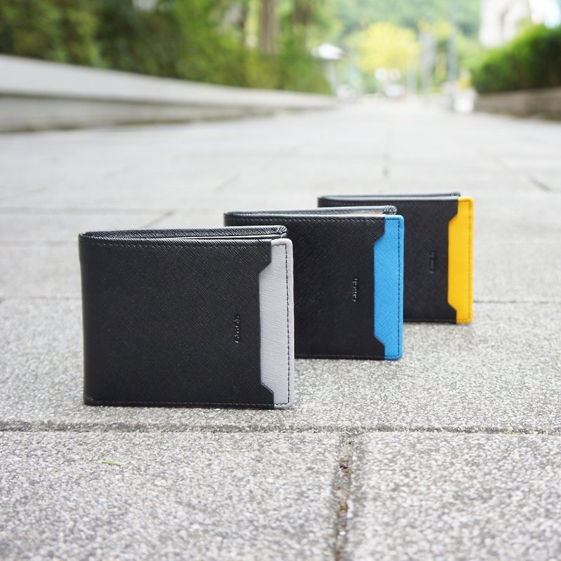 Hit color cross wallet - Wallets - Genuine Leather Multicolor