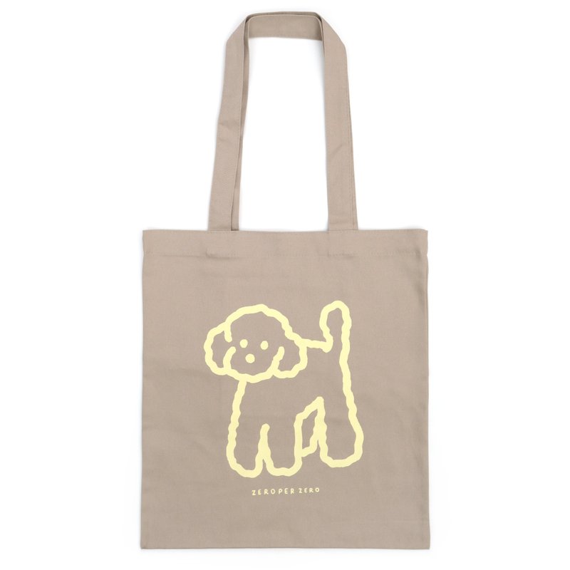 Canvas Bag Poodle/ Khaki - กระเป๋าแมสเซนเจอร์ - ผ้าฝ้าย/ผ้าลินิน 